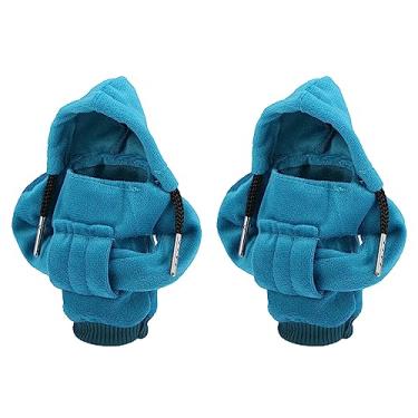 Imagem de Capa universal de mudança de marchas para carro, capa de alavanca de marcha, elegante, tecido, azul, 2 peças