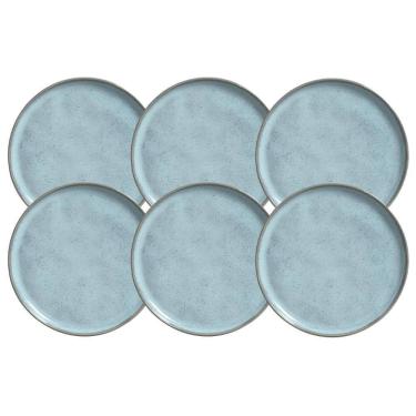 Imagem de Jogo De Pratos Fundo Bio Breeze 22,5Cm 830Ml Kit 6 Pçs Azul