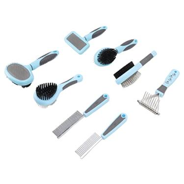 Imagem de Acouto Conjunto de Pente de Escova Multifuncional para Cães 8 Em 1 - Gatos e Cães Perfeitos Com Cabelo - Ferramenta de Remoção de Pelos, Removedor de Nós Abertos e Kit de Higiene para Animais de Estimação de Pêlo Médio e Médio, Inclui Bolsa de Armazenamento