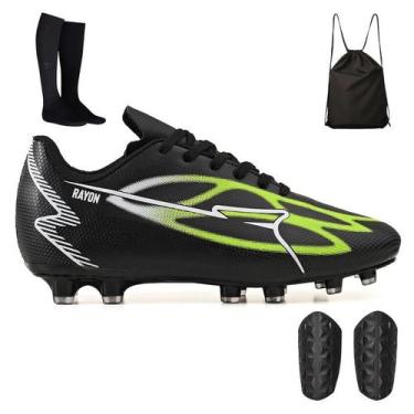 Imagem de Kit Campo com Chuteira Masculina +Mochila+ Meião e Caneleira - Light, 