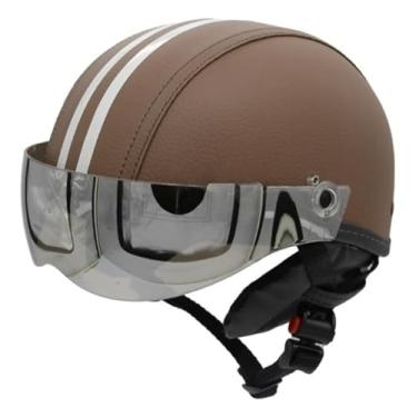 Imagem de Capacete Scooter Elétrica de Bike Skate Viseira Silver(Marrom,M - VESTE 57/58)