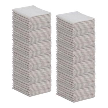 Imagem de Superio Toalhas de algodão felpudas toalhas cinzentas 100% algodão pano de limpeza panos de 40,6 cm lavar roupas para corpo e rosto, toalhas de spa, multiuso (72, 40,6 x 40,6 cm)