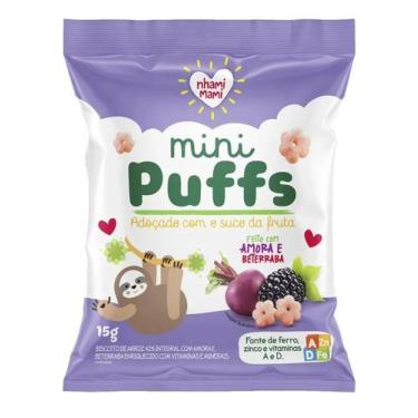 Imagem de Biscoito Mini Puffs Snack Amora E Beterraba 15g Nhami Mami