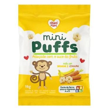 Imagem de Biscoito Mini Puffs Banana E Cenoura 15g - Nhami Mami