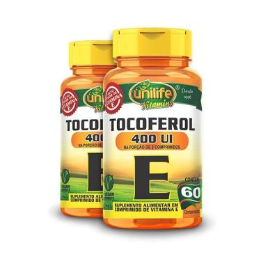 Imagem de Kit 2 Vitamina E Tocoferol 60 Cápsulas Unilife