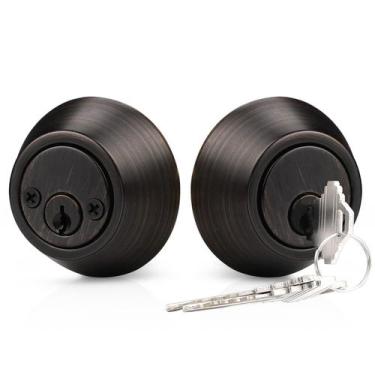 Imagem de Fechadura Deadbolt Lock de cilindro duplo Probrico Oil Rubbed Bronze