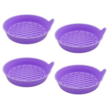 Imagem de Lyxheth 4 peças de porta-copos de carro, tapete de garrafa de água antiderrapante de silicone para veículos, suportes de copo com padrão de onda suave, acessórios universais de interior de carro para