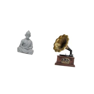 Imagem de Fenteer Estatueta de Macaco Buda Inspirada em Sun Wukong, Escultura Vintage de Resina, Estátua Colecionável para Pátio de Hotel, Quintal, Presente D