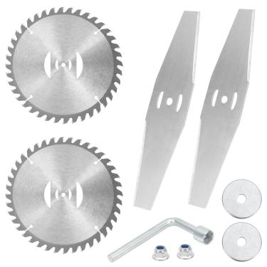 Imagem de Lâminas de substituição Weed Wacker, 2 tipos de lâminas de cabeça de aparador de ervas daninhas elétricas ajustáveis alimentadas por bateria