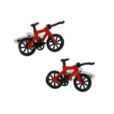 Imagem de Bicicleta vermelha Cufflinks para homens, design esportivo de biciclet