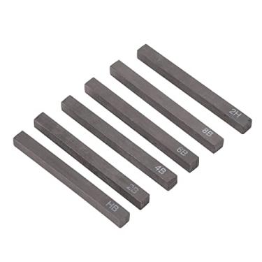 Imagem de Conjunto de lápis de carvão profissional Kit de desenho de esboço premium Dureza variada 6 unidades 2B 4B 6B 8B 2H HB Bastões de grafite para artistas iniciantes estudantes