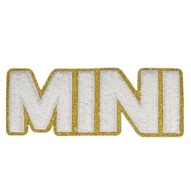 Imagem de 1 Pç Mini Chenille de 5,2 polegadas ferro em remendos com bordas de glitter, ferro perfeito em letras para roupas, chapéus, bolsas, mochilas, jeans - Ideal para projetos DIY e presentes personalizados