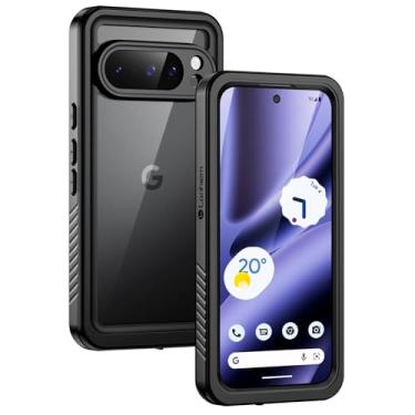 Imagem de Lanhiem Capa para Pixel 10 Pro XL, capa à prova d'água IP68 à prova de poeira com protetor de tela integrado, capa protetora resistente à prova de choque transparente para Google Pixel 10 Pro XL de