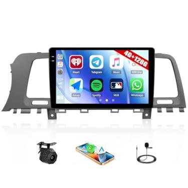 Imagem de [4 + 128 G] Rádio estéreo para carro Android 15 para Nissan Murano 2008-2014 com carro sem fio e Android Auto, rádio de carro de 9 polegadas com conexão espelhada, Bluetooth, FM/RDS WiFi, GPS, EQ, DSP