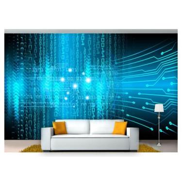 Imagem de Papel De Parede Tecnologia Finanças Computação 7,50M² Tec10 - Você Dec