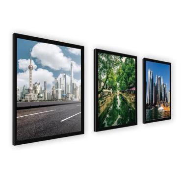 Imagem de Quadros Decorativos Para Sala E Quarto 60X40Cm Conjunto - Vendas Pp