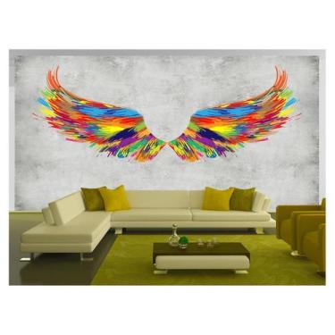 Imagem de Papel De Parede 3D Arte Asas Selfie Insta Cores 3,5M Tra360 - Você Dec