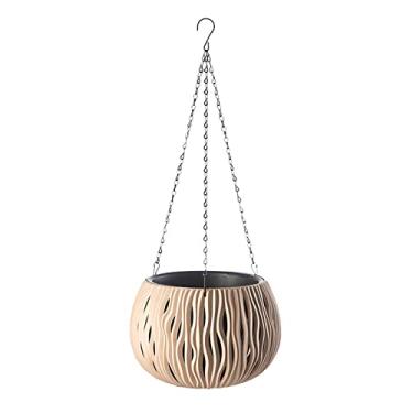 Imagem de Yosoo Plantador Suspenso de Imitação de Rattan, Vaso de Flores Decorativo Minimalista Com Furo de Drenagem, Ideal para Sala de Estar e Jardim (1)