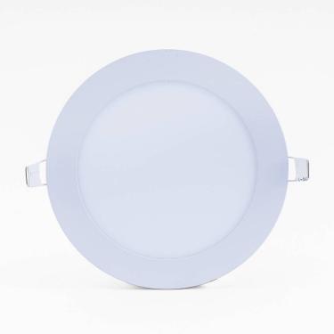 Imagem de Plafon Led Slim 18w Redondo Embutir 3000k Branco Quente Bivolt - Unidade