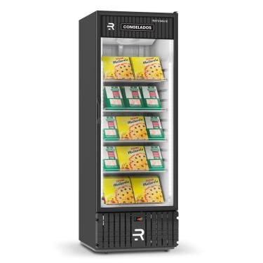 Imagem de Expositor Vertical Congelados Refrimate 570 Litros Porta Vidro Preto e Branco 220V VCCO570PV