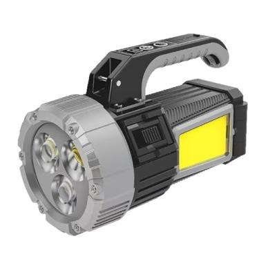 Imagem de Lâmpada de acampamento portátil, poste de lâmpada livremente retrátil, lâmpada lateral ajuste de rotação de 180°, compatível com interface tipo C, com tela de exibição