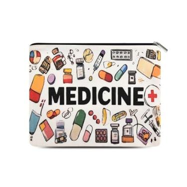 Imagem de Bolsas de medicamentos presentes para enfermeiras médicas bolsas organizadoras de artigos de higiene médica, medicamentos, cosméticos, bolsa de armazenamento de presente de aniversário, 1 medicamento