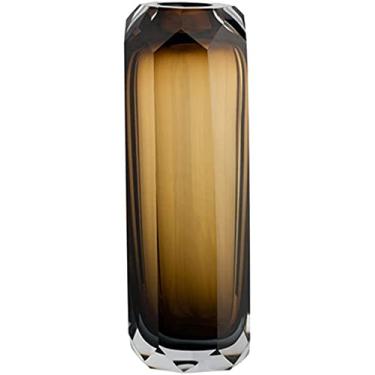 Imagem de Vaso de vidro para decoração de vaso de flores, decoração de vaso de vidro de luxo leve moderno para casa, arranjo de flores de luxo, superfície de corte de diamante, arranjo de flores artificiais, Va