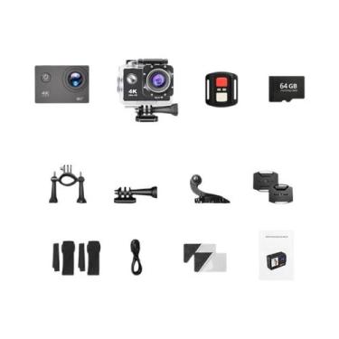 Imagem de Câmera De Ação 4K À Prova d'Água Com WiFi, 4K/30FPS, Tela De 2.0", GPS