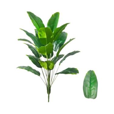 Imagem de Planta Artificial Grande De Palmeira Tropical Com Folhas De Bananeira 