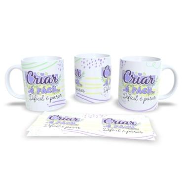 Imagem de Caneca Branca com Frase Colorida Arco-Íris, Minha Mente é Colorida Demais pra Rotina, Cerâmica, Design Motivacional (22818)