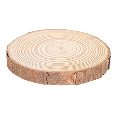 Imagem de Ymiko Fatias Redondas de Madeira para Artesanato DIY, Decoração de Casamento e Festival, Fatias de Tronco de Pinho Natural para Projetos de Arte e Decoração de Casa (3 Tamanho 7~8cm)