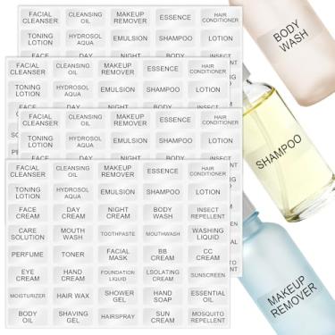 Imagem de Etiquetas de Higiene Pessoal de Viagem Impermeáveis, 160 Peças, Etiquetas Transparentes para Garrafas de Tamanho de Viagem, Frascos Cosméticos, Garrafas Recarregáveis, Adesivos para Organização do