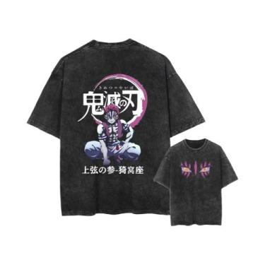 Imagem de Camiseta Oversized Vintage Streetwear Com Estampa Gráfica De Anime Har