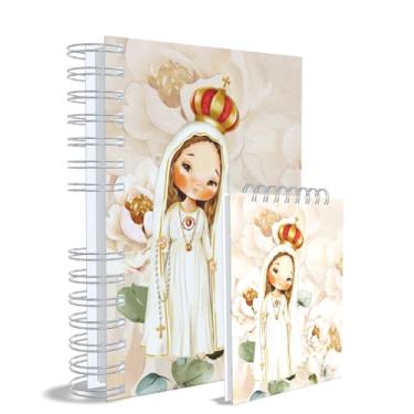 Imagem de Agenda Católica 2026 + Bloco de Anotações, Nossa Senhora das Graçase Fátima, Azul Capa 11