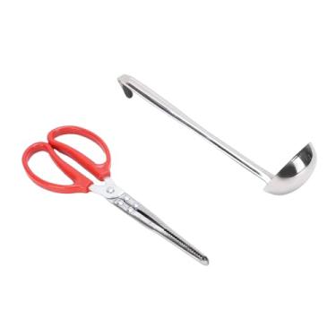 Imagem de AUNMAS Colher da Pelota das Pinças Lareira, Conjunto de Ferramentas Lareira para Poços de Fogo Acampamento Logs Pelotas Grelhas, Punho Longo do Ferro Fundido