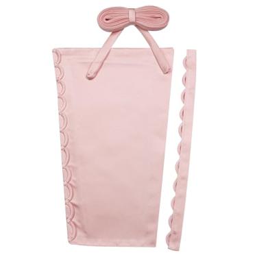 Imagem de XXDingbs Kit de espartilho com zíper, ajuste ajustável, espartilho de cetim, kit de costas, extensor de zíper para vestido, rosa, 18