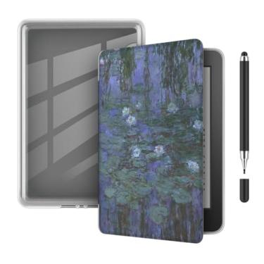 Imagem de Akacy Capa protetora dobrável com padrão pintado macio e transparente para Kindle Paperwhite 6,8 (Geração 2021, números de modelo M2L3EK), capa leve (21)