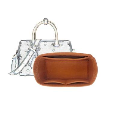 Imagem de Bolsa organizadora forrada de armazenamento para bolsas MCM Boston, Mini clássico de 18 cm, B