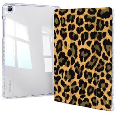 Imagem de Jngnpn Capa para Samsung Galaxy Tab A9 Plus/A9+ 5G 28 cm 2023 (SM-X210/X216/X218), capa fina e transparente com três dobras na parte traseira transparente com suporte para lápis e capa de hibernar