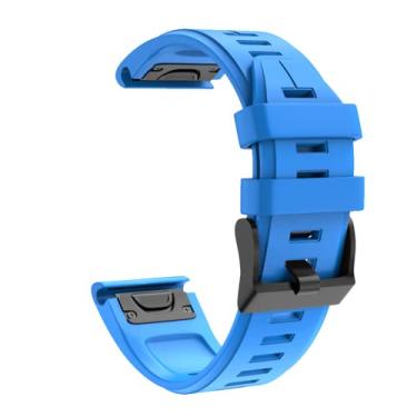 Imagem de TPUOTI Pulseira de silicone de 26 22 mm para Garmin Fenix 5 Fenix 6 7 945 EPIX pulseira de silicone de ajuste fácil para relógio Fenix 5X Fenix 7X 6X (D,26 mm Descent Mk2 MK1)