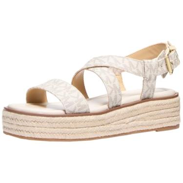 Imagem de Michael Kors Sandália feminina Lynn Espadrille, Baunilha, 36