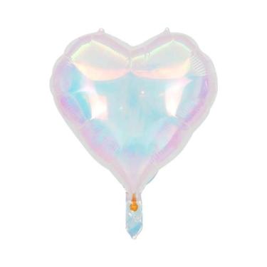 Imagem de Balões De Folha Coloridos Transparentes De 19 Polegadas 5 Peças Coraçã