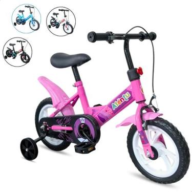 Imagem de Bicicleta Infantil Aro 12 Rodinhas Removíveis Leve Segura Pedal Antide