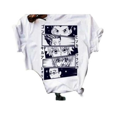 Imagem de Camiseta Casual Feminina Vintage Com Estampa Gráfica De Anime Japonês 