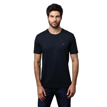Imagem de Camiseta Calvin Klein Algodão Egípcio Marinho Masculina-Masculino