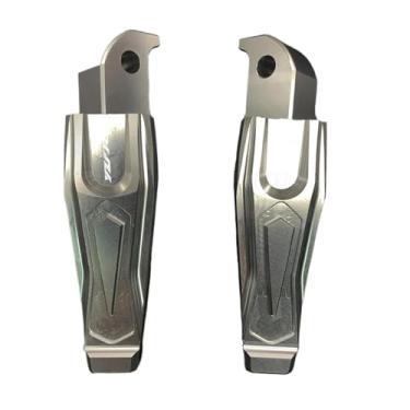 Imagem de Anti-derrapante Pedais de apoio para os pés do passageiro traseiro, para yzf r6 yzfr6 YZF-R6 2019 2018 2017 2016 2015 2000-2020(Silver)