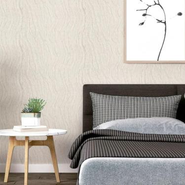 Imagem de Papel de Parede Madeira Bege e Branco - Col1056