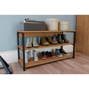 Imagem de Estante de Escritório Industrial LI020 Freijo/Preto / Canela/Preto - K