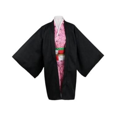 Imagem de Cosplay Nezuko Kamado - Traje de Quimono Demon Slayer Kimetsu no Yaiba
