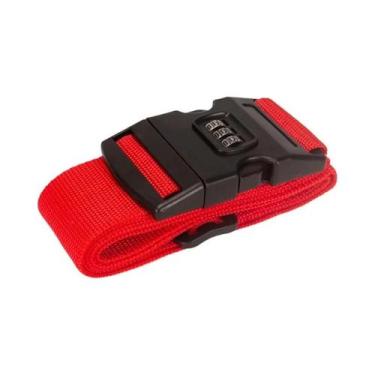 Imagem de Cinta De Bagagem Ajustável Aprovada Pela TSA Com Trava Para Malas E Ac